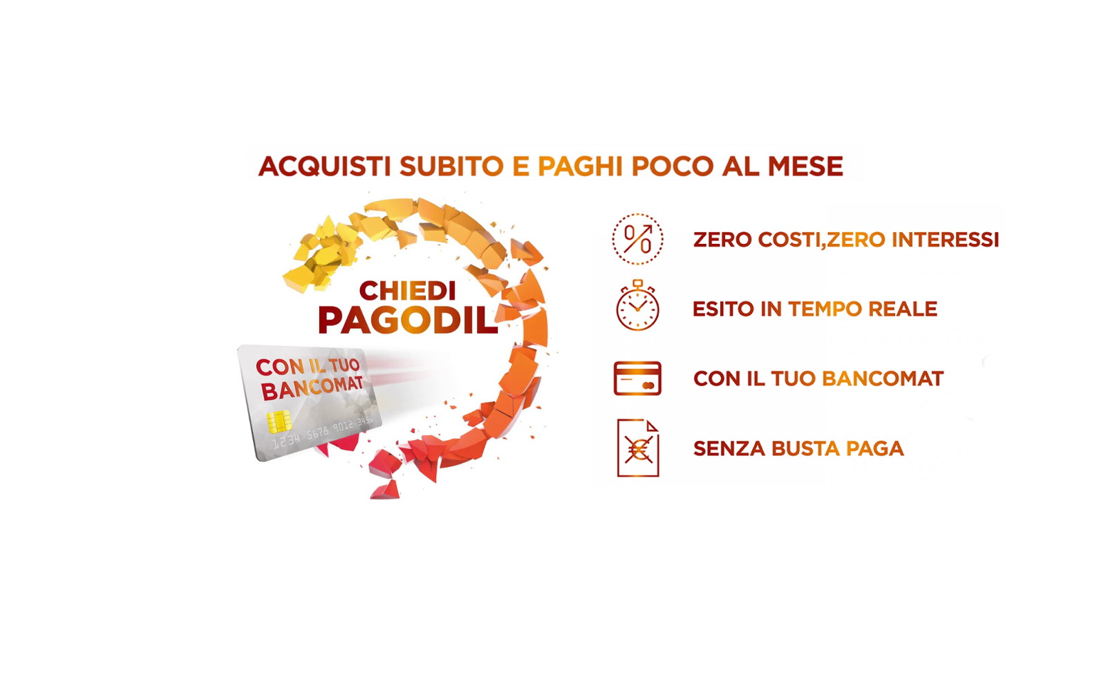 Con PagoDIL acquisti subito e paghi poco al mese!